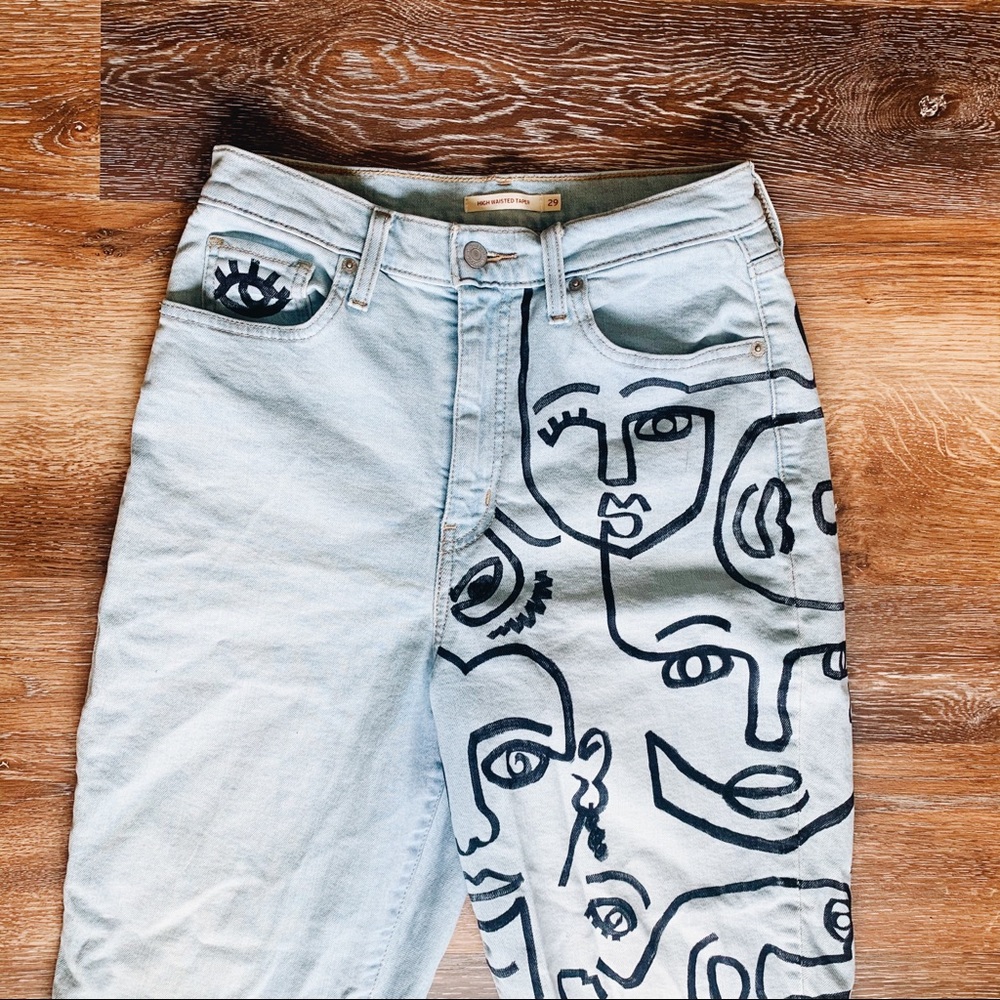 One-of-a-kind High Waisted Levi Jeans